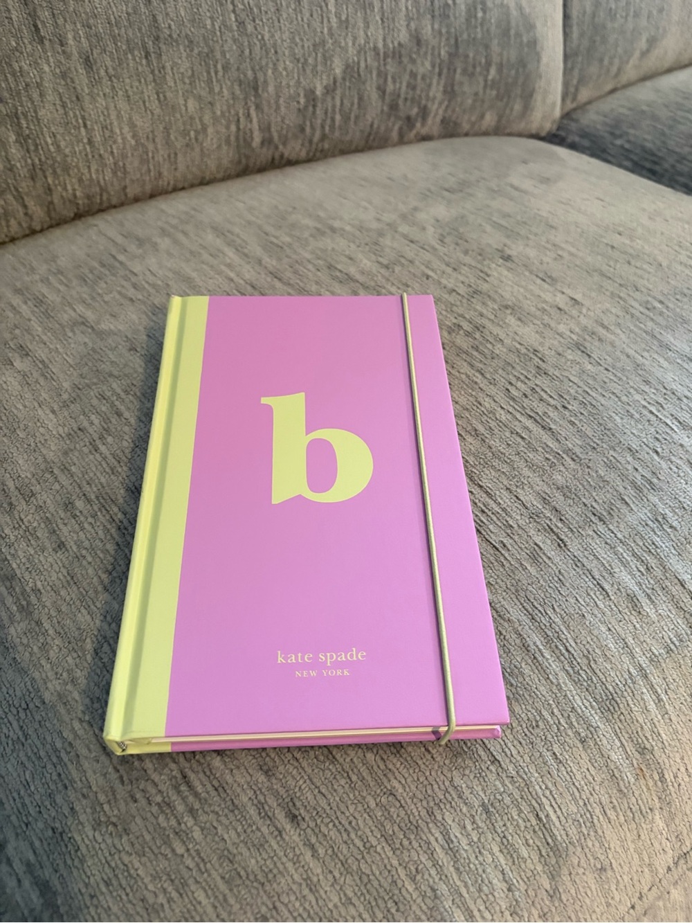 Kate Spade “Just Mine” journal with “b” initial.